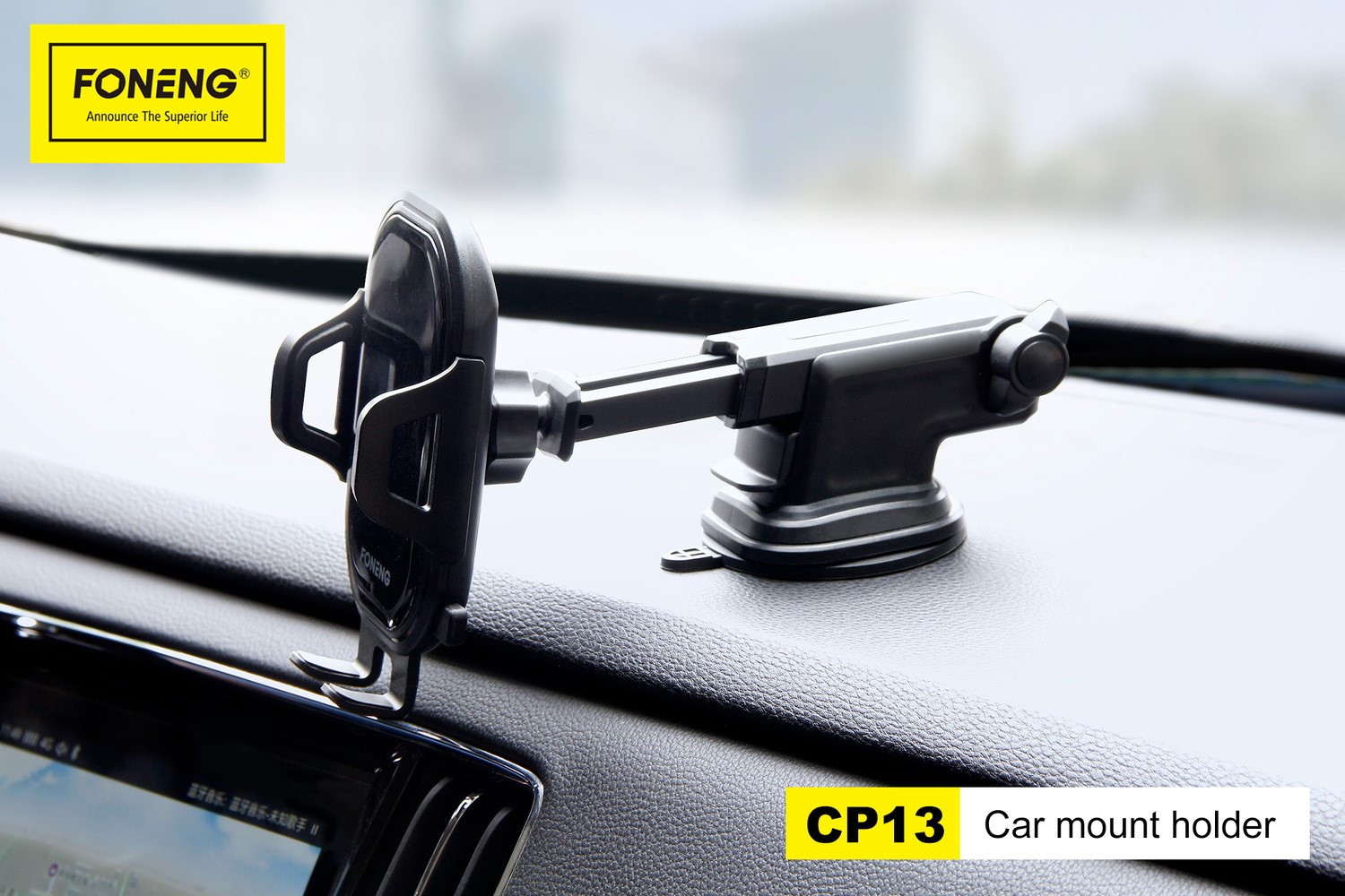 Suport Auto Foneng cu ventuza si brat rotativ 360° - 3 | YEO